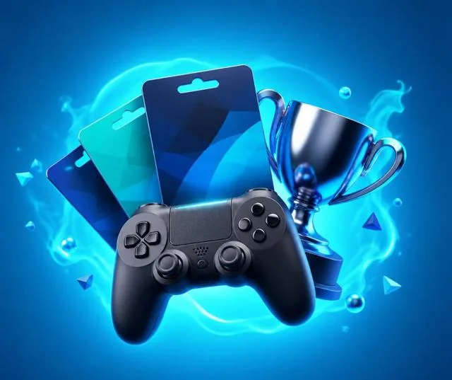 Game gift cards and controller